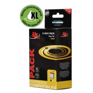 Pack de 2 cartouches jet d'encre remanufacturées noir et couleur  Pack C-40B/41CLN