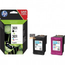 HP N°301 Multipack Noir/ Plusieurs couleurs 