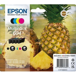 Epson Pack de 4 cartouches encre 604 serie ananas(C13T10G64010)